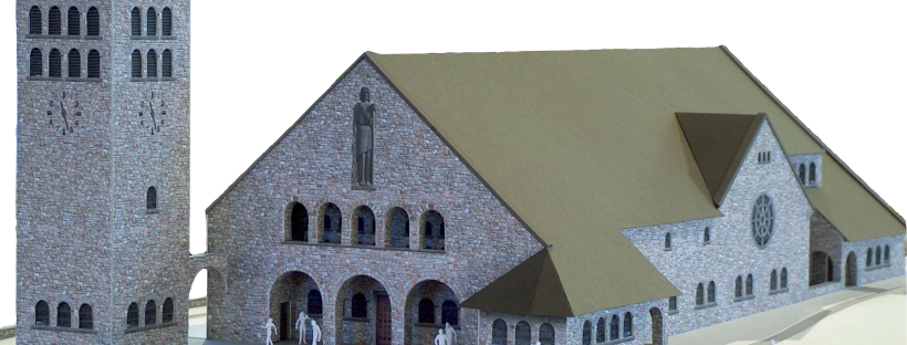 Modell der heutigen Pfarrkirche